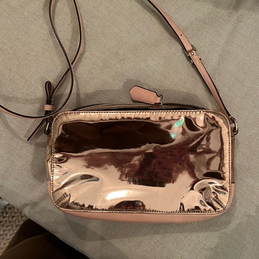 Coach Copper Metalic crossbody purse